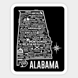 Alabama Map Sticker